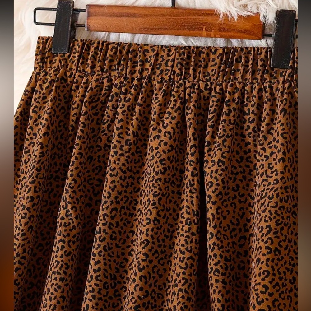 Cheetah Print Midi Skirt
